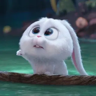 🐰 6557a572 Snowball The Secret Life of Pets coelho, coelhinho, fofo, branco, animado, animal telegram sticker