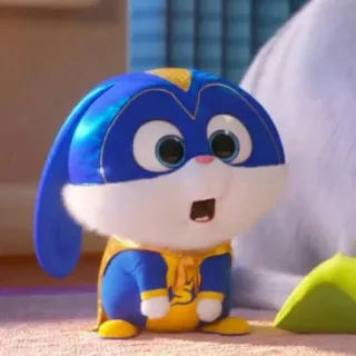 🐰 e48a1673 Snowball The Secret Life of Pets coelho, desenho animado, animal, filme, animal de estimação, fofo telegram sticker