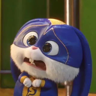 🐰 f7bcec95 Snowball The Secret Life of Pets coelho, desenho animado, animal, animal de estimação, super-herói, vilão, malvado telegram sticker