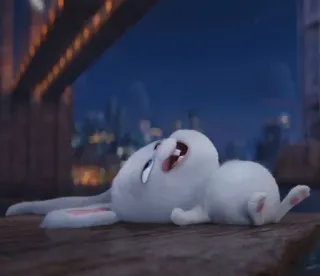 🐰 f8c7597b Snowball The Secret Life of Pets Desenho animado, Coelho, Coelho, Animal, Fofo telegram sticker