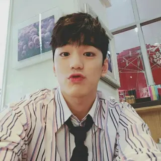 😀 0416e277 남자, 사람, 인물 사진, 넥타이, 줄무늬 셔츠, 셀카 telegram sticker