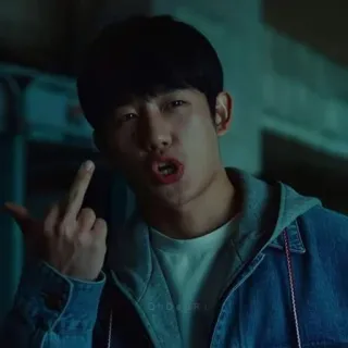 😀 85a03f65 가운데 손가락, 모욕적인 몸짓, 무례한, 남자, 공격성, 사람 telegram sticker