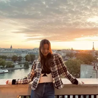 😀 bcb07e8d 여자, 파리, 에펠탑, 도시 풍경, 일몰, 여행, 패션 telegram sticker