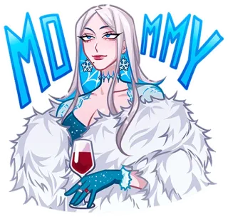 😎 92d1ac4c MOMMY neve, vino, donna, ghiaccio, mamma telegram sticker