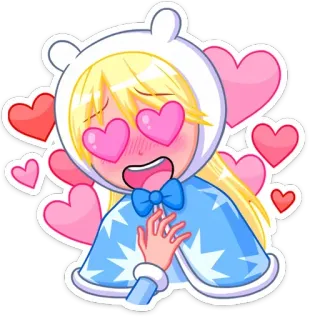 😍 2a4daca2 Cartoon, Anime, Harten, Liefde, Schattig, Meisje telegram sticker