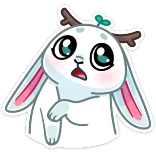 🥺 e8f1abf9 cute, animal, bunny, kawaii, sticker, cartoon whatsapp sticker