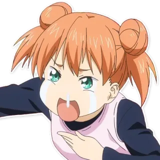 😂 723f30d5 Anime, Weinend, Mädchen, Cartoon, Traurig, Wütend telegram sticker