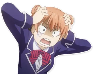 😰 b2a73f28 Anime, Ausdruck, Verwirrt, Besorgt, Cartoon, Figur telegram sticker