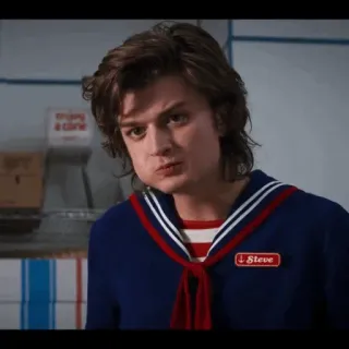♠️ b71aa769 Steve Harrington Stranger Things Steve очень странные дела, стив харрингтон, сериал, персонаж whatsapp sticker