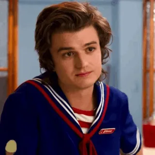 ♠️ c3da0d88 Steve Harrington Stranger Things Steve Стив Харрингтон, Очень странные дела, персонаж, телевидение, 80-е, матросский костюм whatsapp sticker