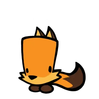 🦊 47e627f5 fox, animal, cartoon, cute, orange, brown telegram sticker