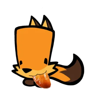 😋 c0e36514 fox, cartoon, animal telegram sticker