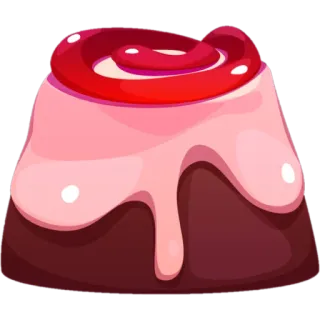 🧁 5aa88493 makanan penutup, makanan, permen, manis, sajian, merah, merah muda, cokelat telegram sticker