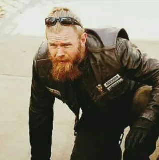 😟 5b52911b Ryan Hurst Sons of Anarchy klub motocyklowy, biker, Jax Teller, Opie Winston, SAMCRO telegram sticker