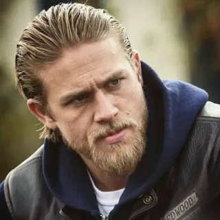 😡 7db1de0e Jax Teller Sons of Anarchy motocykl, motocyklista, skórzana kamizelka, aktor, mężczyzna telegram sticker