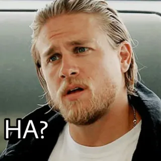 ❓ fd638a8e HA? pytanie, zmieszany, mężczyzna, twarz, wyraz telegram sticker