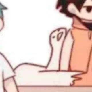 🦢 93106917 gesto offensivo, dito medio, cartone animato, opera d'arte whatsapp sticker