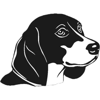 😞 0a19e96f chien, animal, chien courant, beagle, animal de compagnie whatsapp sticker