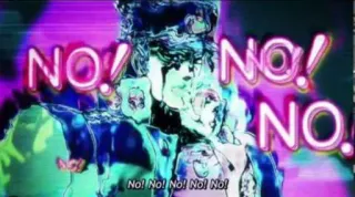 ❌ 2ee74708 NO! NO! NO! Anime, JoJo's Bizarre Adventure, Tidak, Penolakan, Meme, Reaksi telegram sticker