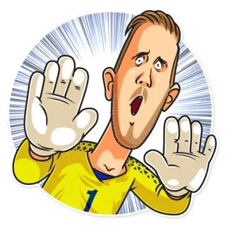 😯 1017ae05 Bramkarz, Sport, Kreskówka, Śmieszne, Sportowiec telegram sticker