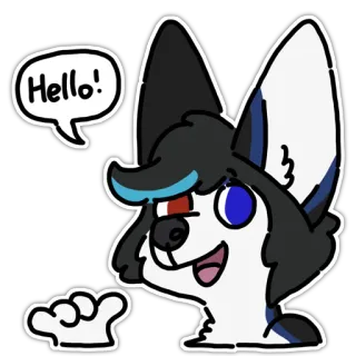 🤙 61149557 Hello! 你好, 毛茸茸, 问候, 卡通, 可爱 telegram sticker
