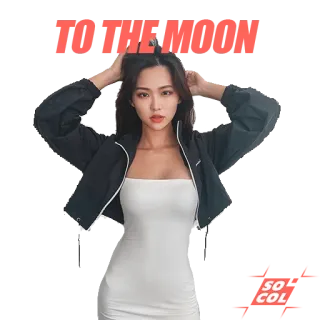 🌙 08cfc97c TO THE MOON SO COL wanita, kecantikan, mode, ke bulan, keren banget telegram sticker