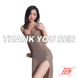 🙏 3f7718ab THANK YOU SER terima kasih, wanita, rasa syukur, gaun telegram sticker