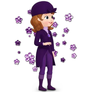😈 ae384918 Sofia Sofia the First hoạt hình, anime, công chúa, bé gái, phép thuật telegram sticker