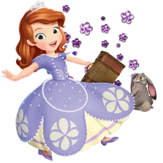 😃 bc44712a Sofia công chúa, disney, phim hoạt hình, động vật, thỏ, tình bạn telegram sticker