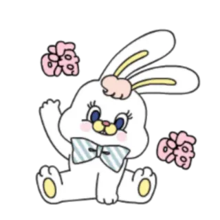 👋 fd97ae60 coniglio, coniglietto, carino, cartone animato, animale whatsapp sticker