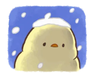 🐥 2da2553c kurczak, ptak, zima, śnieg, uroczy, zwierzę telegram sticker