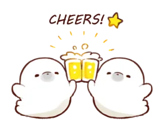 🍻 0f25f468 CHEERS! ура, праздник, напитки, милый, тост, вечеринка, веселье whatsapp sticker