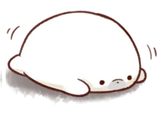 😶 6a87cbfe тюлень, милый, животное, капля, мультфильм whatsapp sticker