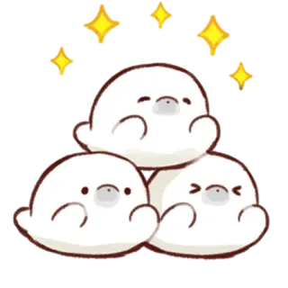 🎉 cc6f233e милый, призрак, каваий, мультфильм, звезды, стопка, очаровательный whatsapp sticker