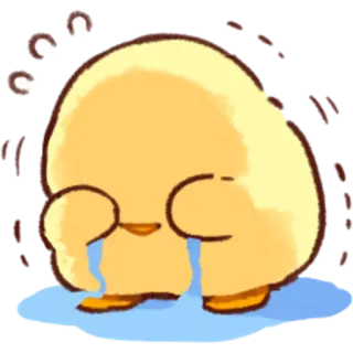 😭 557ed87b triste, pleurer, émotion, mignon, larmes, jaune telegram sticker