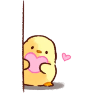 💞 837638ba poussin, coeur, mignon, amour, animal, dessin animé telegram sticker