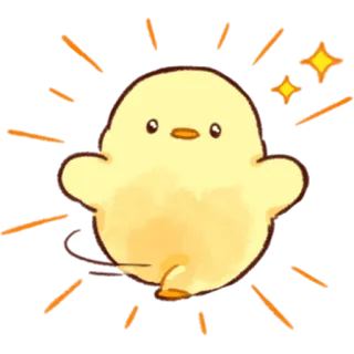 ✨ c823dbab poussin, oiseau, mignon, jaune, animal, kawaii telegram sticker