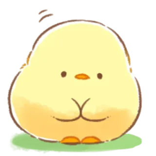 🙇 7cb7a70b 小鸡, 黄色, 可爱, 鸟, 卡哇伊 telegram sticker