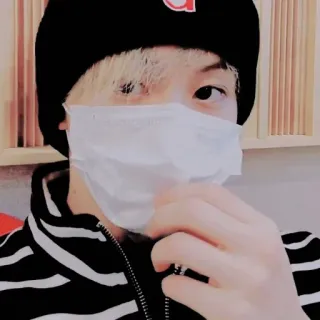 🍉 642e8f7b 人物, フェイスマスク, ポートレート, ニット帽 telegram sticker