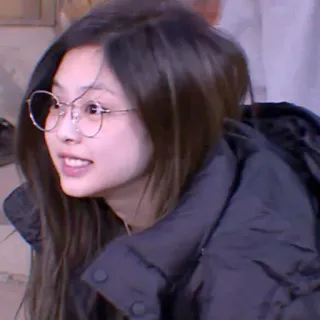 💘 0522c38d osoba, kobieta, okulary, kurtka, portret telegram sticker