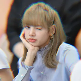 🐳 781776f5 Lisa Lisa, Kpop, kedipan, penyanyi, idola, gadis, wanita telegram sticker