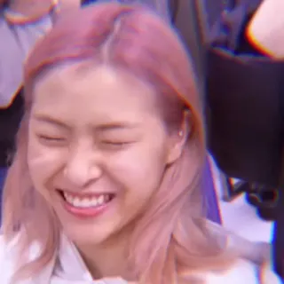 💭 5c943536 phụ nữ, nụ cười, chân dung, nữ, cười, tóc hồng, người, vui vẻ telegram sticker