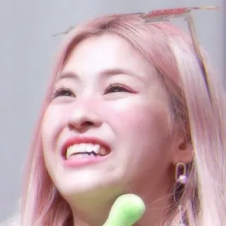 🐙 9b8c0cdd kpop, phụ nữ, chân dung, tóc hồng telegram sticker