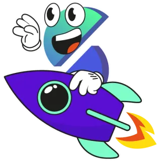 🚀 dc135537 tên lửa, hoạt hình, vũ trụ, bay, nhân vật telegram sticker