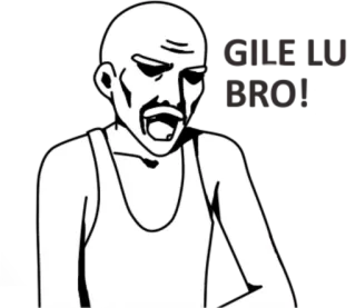 🙎 851b3b6e GET OUT naklejka, komiks, mężczyzna, mowa telegram sticker