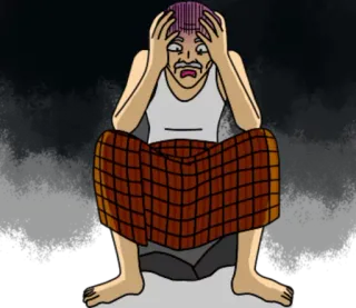 😵 c68c4cce panika, strach, stres, zaniepokojony, martwić się, zdenerwowany, przestraszony telegram sticker