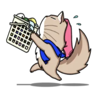 👕 62f56ee5 Katze, Korb, süß, Tier, Kätzchen, Haustier telegram sticker