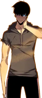 😒 c2e08665 Sung Jin-Woo Solo Leveling Anime, Manga, Protagonist, Mannelijk, Jager telegram sticker