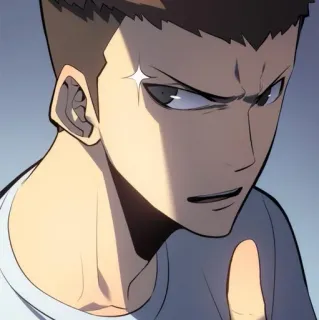 🗝 426af0ed anime, hombre, retrato telegram sticker