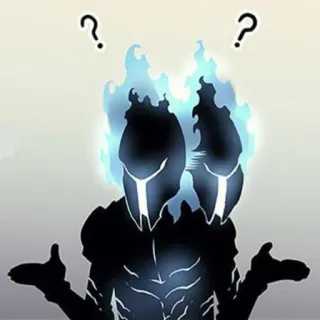 🗝 6a748d99 Fantasía, Signos de interrogación, Indeciso, Inseguro, Casco, Fuego telegram sticker